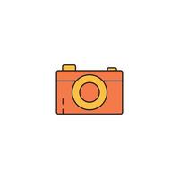 vector de icono de cámara de fotografía de verano