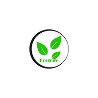 vector de icono de logotipo de ecología verde creativa