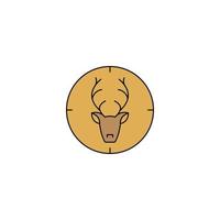 Deer Head Horns Hunting icon vector