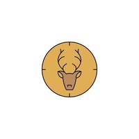 Deer Head Horns Hunting icon vector