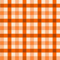 Gingham seamless pattern. Orange color. For plaid, tablecloths, clothes, shirts, dresses, paper, bed, blankets, quilts and textile products. Concept of cowboy, country, Halloween, harvest, fall. vector