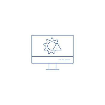 icono de error del sistema informático vector