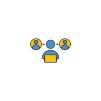 Online video calling communication icon vector