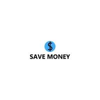 Creative home and save money icon vector