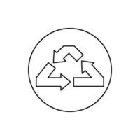 creative recycling shape icon vector