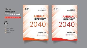 Modern annual report business flyer template design vector