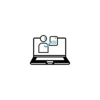 Online education and business training icon vector