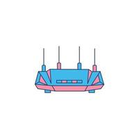 Modern router wifi icon vector