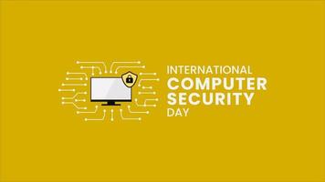 Vector graphic of international computer security day greeting text. Suitable for making greeting card on international computer security day events