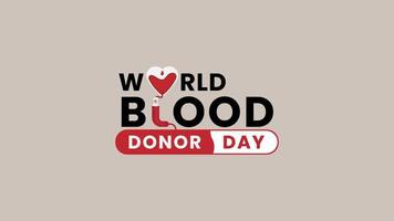 Vector graphic of world blood donor day greeting text. With red blood flow illustration. Suitable for making greeting card on world blood donor day events