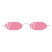 Sunglasses with pink lenses. Pink glasses. Vector illustration in flat style