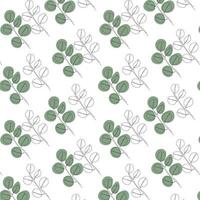 Vector eucalyptus pattern