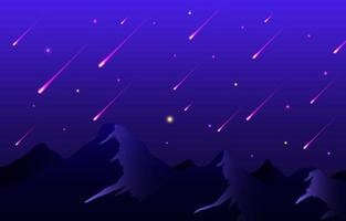 Meteor Shower Background vector