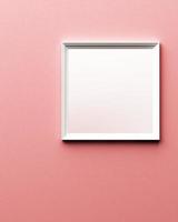 White frame leather texture background. 3d rendering photo