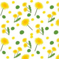 seamless floral pattern. Background with dandelions vector