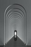 3d rendering arc rhythm in pastel color tone. photo