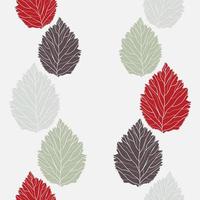 Beautiful leaves seamless pattern design. Vector hand-drawn leaves seamless pattern. Abstract trendy nature background. Pattern for wrapping paper, fabric, textile and prints.