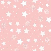 las estrellas repiten el diseño del patrón. fondo de cielo dibujado a mano. patrón de vacaciones para envolver papel, tela, papel de envolver, estampados y textiles. vector