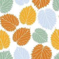 Beautiful leaves seamless pattern design. Vector hand-drawn leaves seamless pattern. Abstract trendy nature background. Pattern for wrapping paper, fabric, textile and prints.