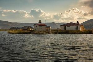 Lake Titicaca is the largest lake in South America and the highest navigable lake in the world. photo