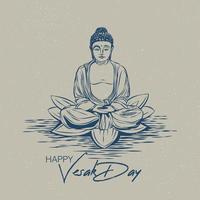 Vesak Day Line Art vector