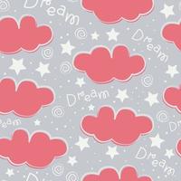 Stars repeat pattern design. Hand-drawn sky background. Holidays pattern for wrapping paper, fabric, wrapping paper, prints and textile. vector