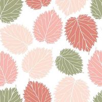 Beautiful leaves seamless pattern design. Vector hand-drawn leaves seamless pattern. Abstract trendy nature background. Pattern for wrapping paper, fabric, textile and prints.