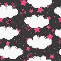 Stars repeat pattern design. Hand-drawn sky background. Holidays pattern for wrapping paper, fabric, wrapping paper, prints and textile. vector