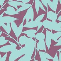 Beautiful leaves seamless pattern design. Vector hand-drawn leaves seamless pattern. Abstract trendy nature background. Pattern for wrapping paper, fabric, textile and prints.