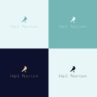 Bird logo vector line outline monoline icon illustration, elegant and simple silhouette. Bird logo. Heil Norton logo design. Universal logo with premium bird symbol.
