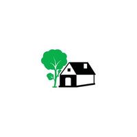 Natural environment green home icon vector