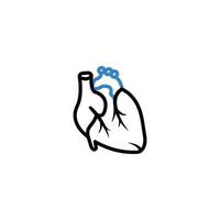 Human heart organ icon vector