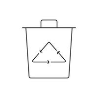 delete and recycle bin icon vector