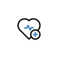 Medical heart beat medical icon vector