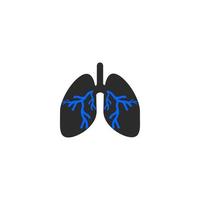 vector de icono de pulmones humanos
