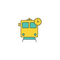 Travel train transport icon vector