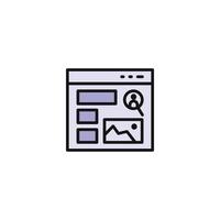 image layout website wireframe icon vector