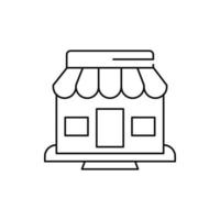 Business retail store icon vector