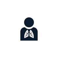 vector de icono de pulmones humanos