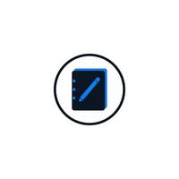 Compose, diary, edit, file, note, write icon vector