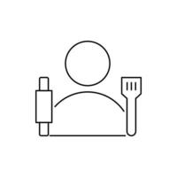 vector de icono de chef de cocina creativa