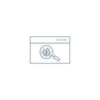 website bug finding icon vector