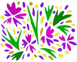 Vector isolated floral colorful composition.