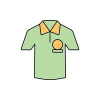 Golf sport tee shirt icon vector