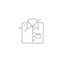 dress shirt cleaning icon vector