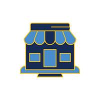 Business retail store icon vector