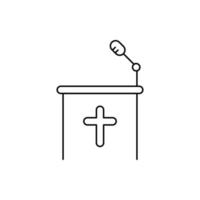 christian worship speech icon vector