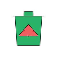 delete and recycle bin icon vector