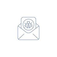 cyber email attack icon vector