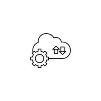 Cloud data storage loading icon vector